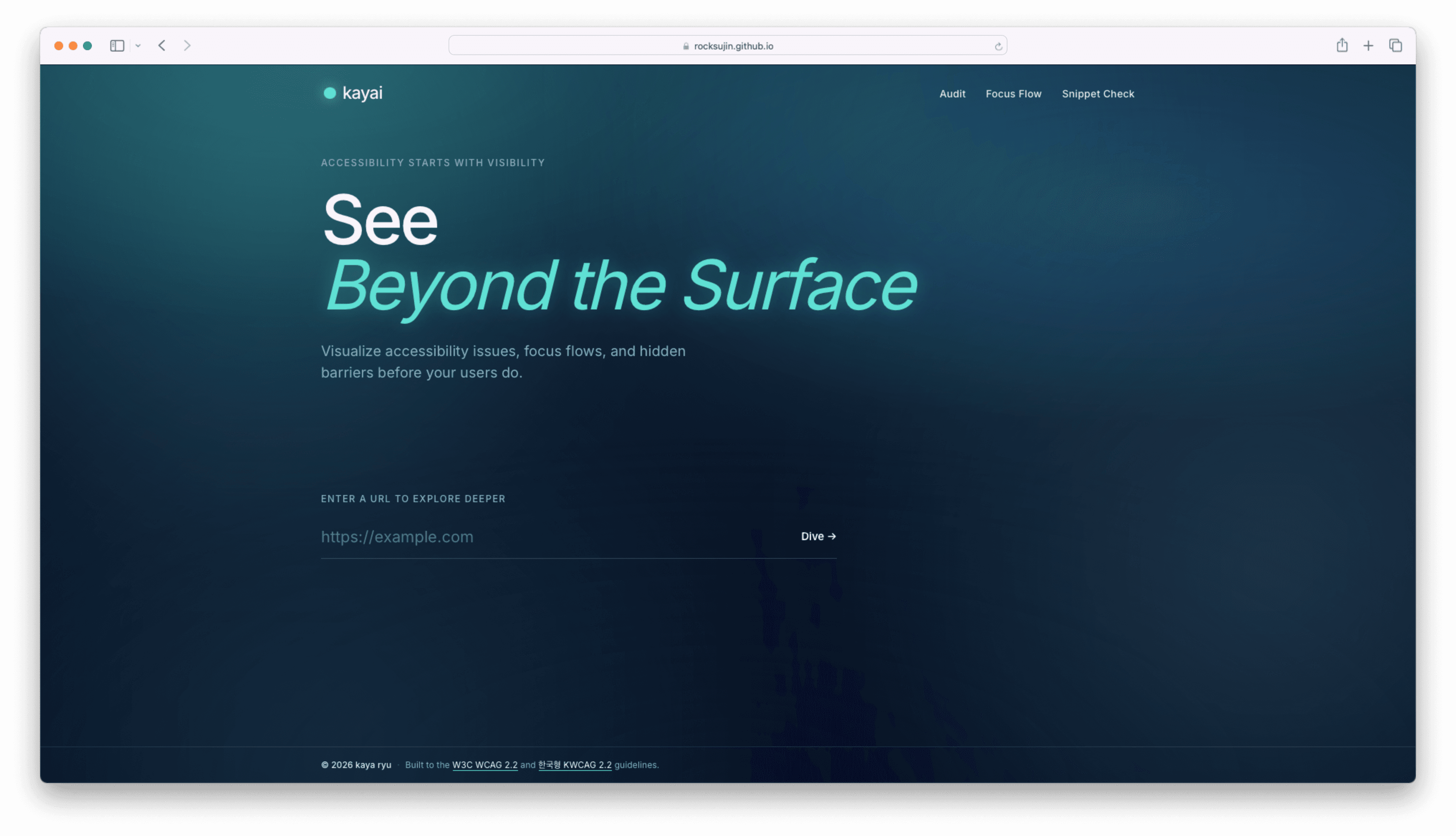 Accessibility Flow Analyzer mockup